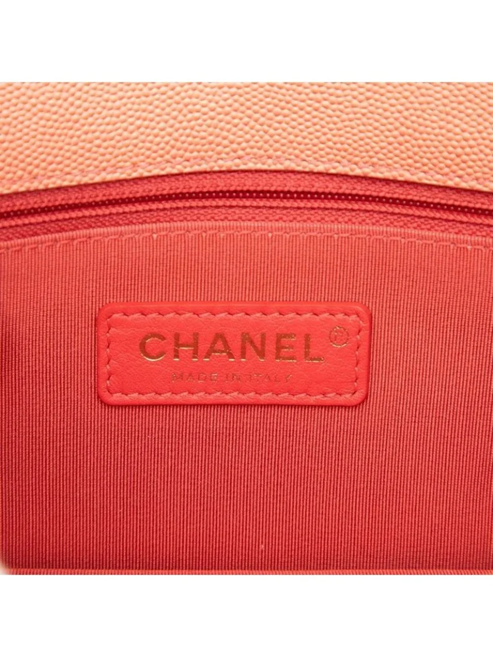 Chanel Quilted CC Logo Sunset on the Sea Waist Bag Pink Caviar Leather